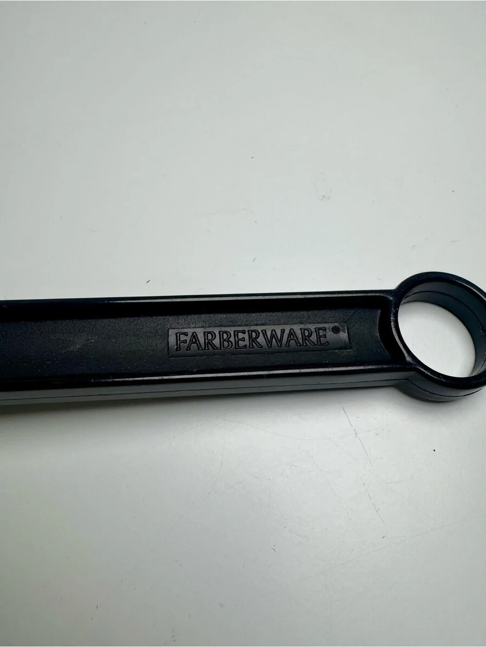 Vintage Farberware Classic Black Nylon Slotted Spoon with Hanging Loop